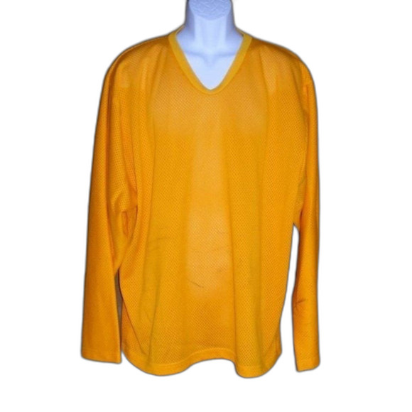 4 Hockey Jerseys, All #6, 1-XL, 3-XXL, Black, Yellow, Red, CCM/Pederson - Picture 4 of 7